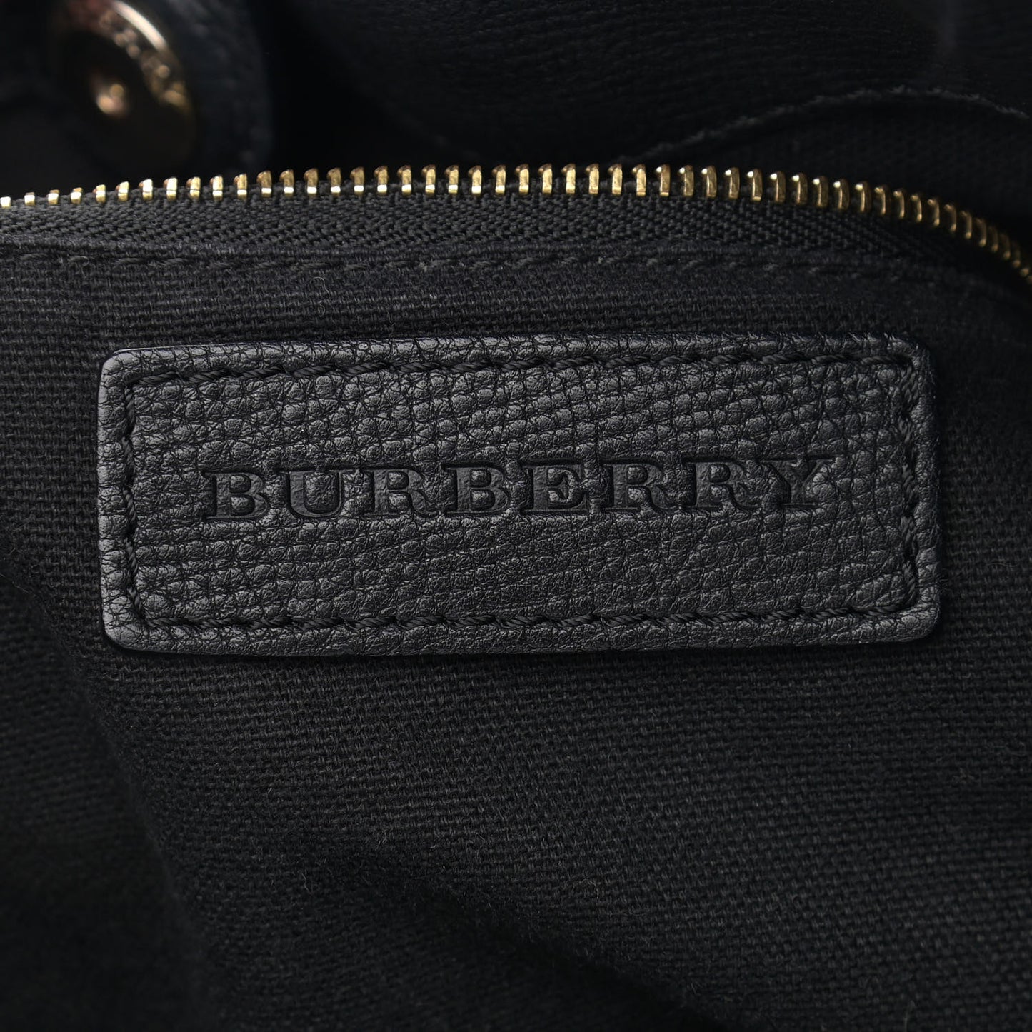 Grainy Calfskin House Check Small Canterbury Black