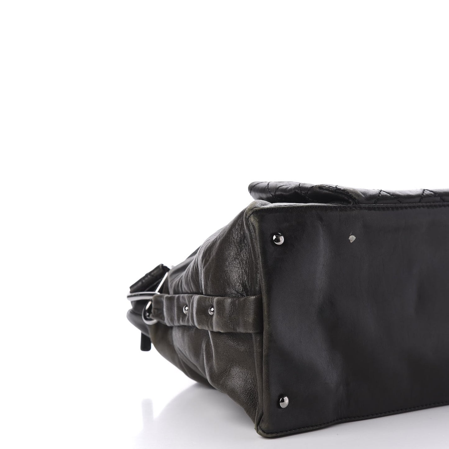 Lambskin Quilted Mademoiselle Hobo Black