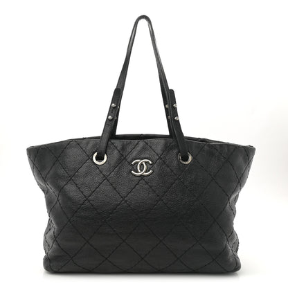 Chanel Glazed Calfskin Large On The Road Tote Black 1 of 13