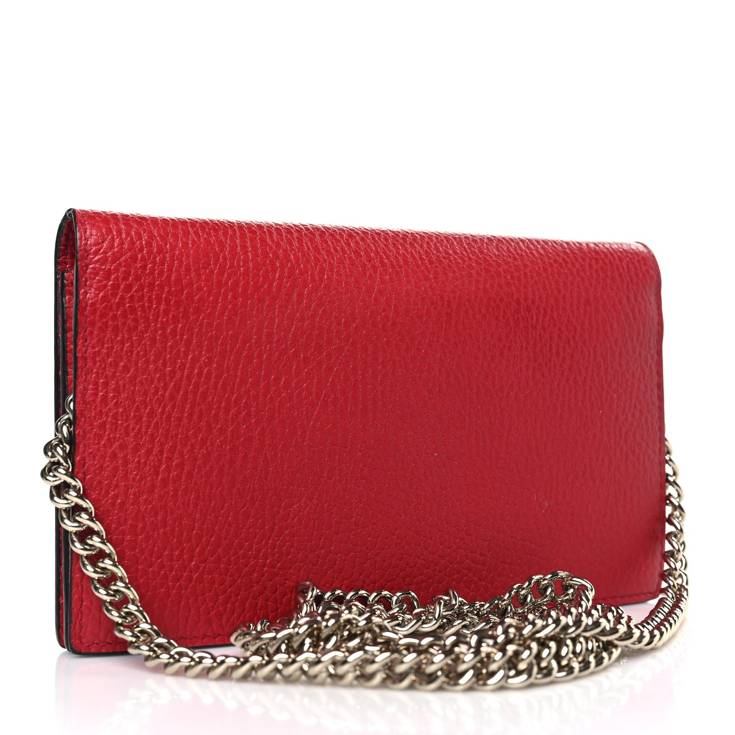 Dollar Calfskin Medium Betty Chain Wallet Tabasco