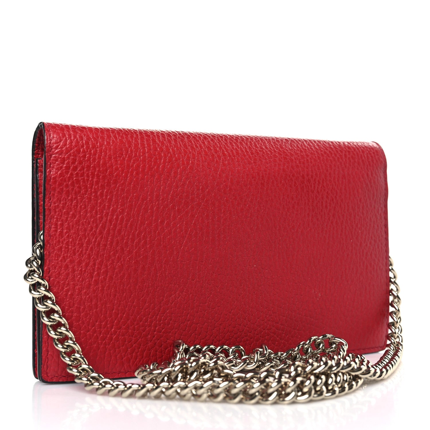 Gucci Dollar Calfskin Medium Betty Chain Wallet Tabasco 3 of 10