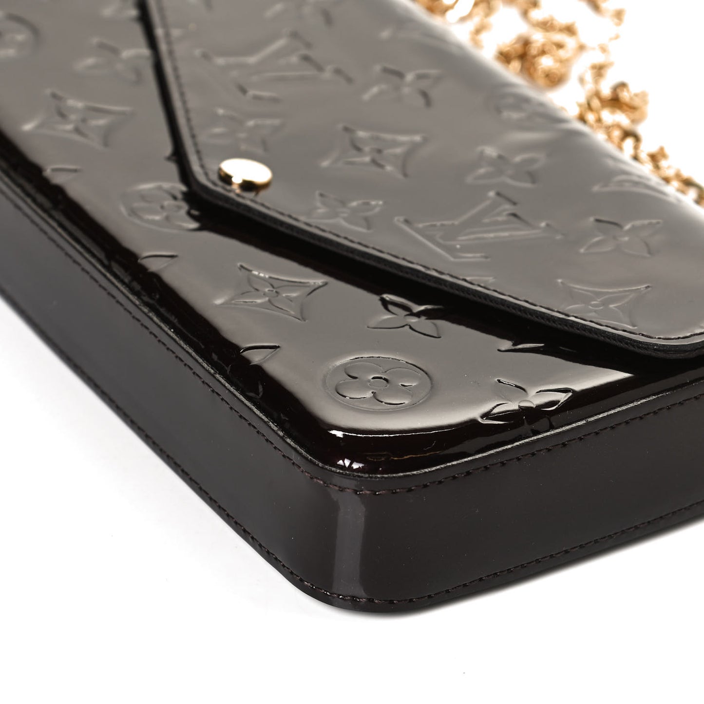 Vernis Pochette Felicie Chain Wallet Amarante