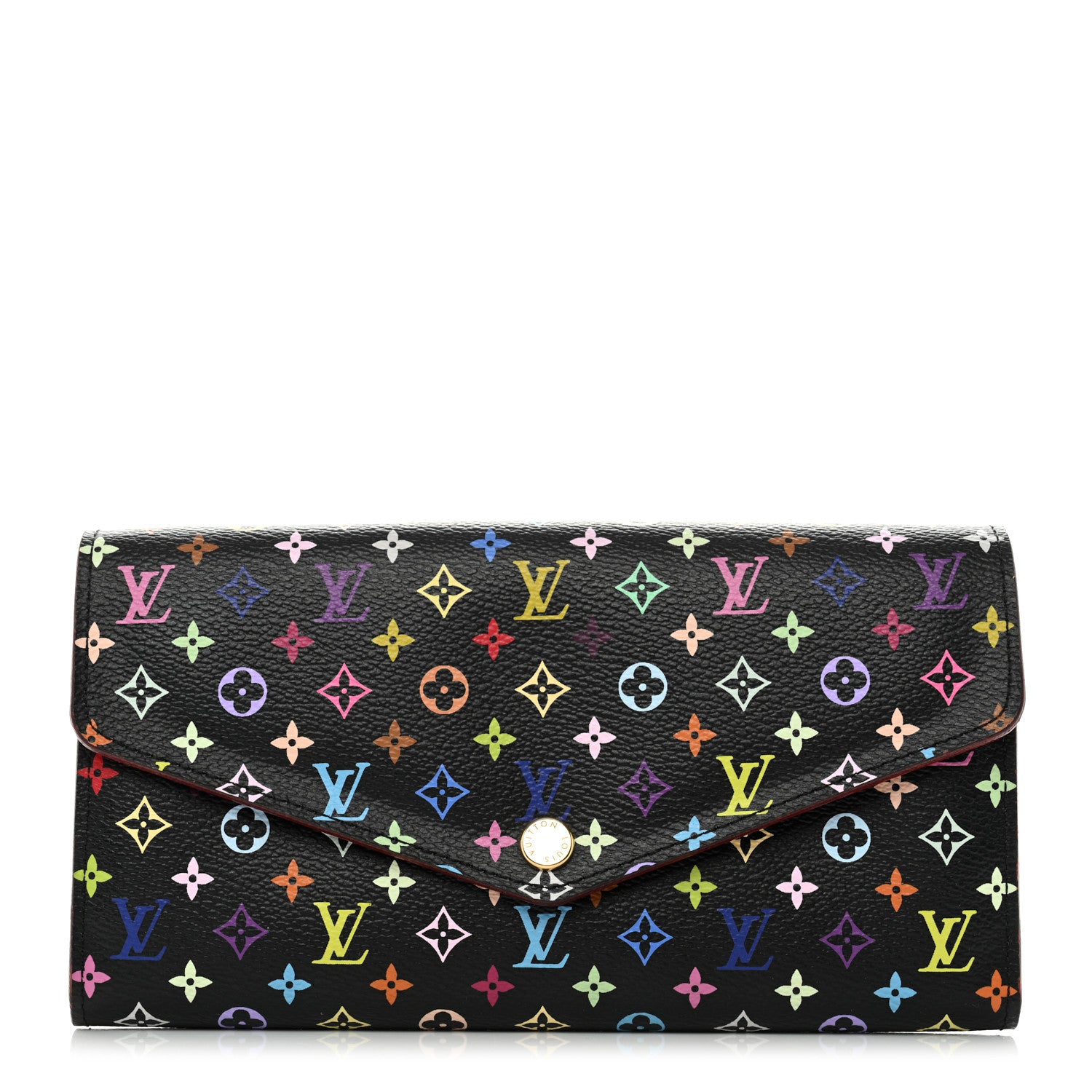 Louis Vuitton Monogram Multicolor Sarah Wallet NM Black Grenade 1 of 11
