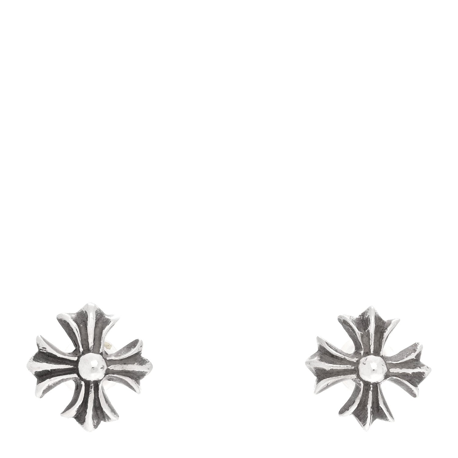 Chrome Hearts Sterling Silver Maltese Cross Earrings 1 of 7