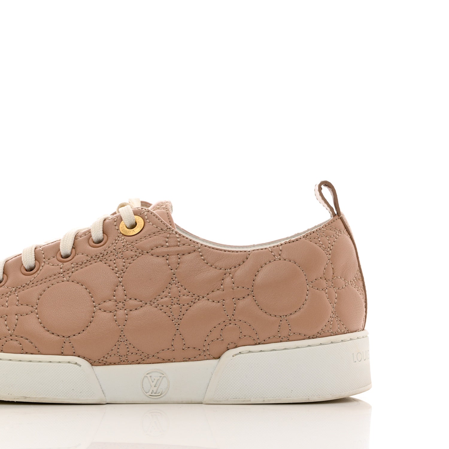 Louis Vuitton Calfskin Monogram Stellar Sneakers 37.5 Blush 10 of 12