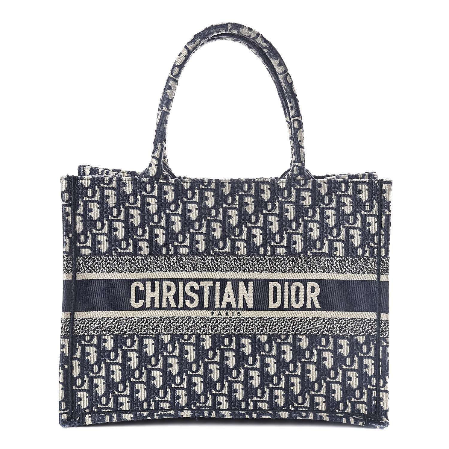 Christian Dior Oblique Medium Book Tote Blue Multicolor 1 of 7