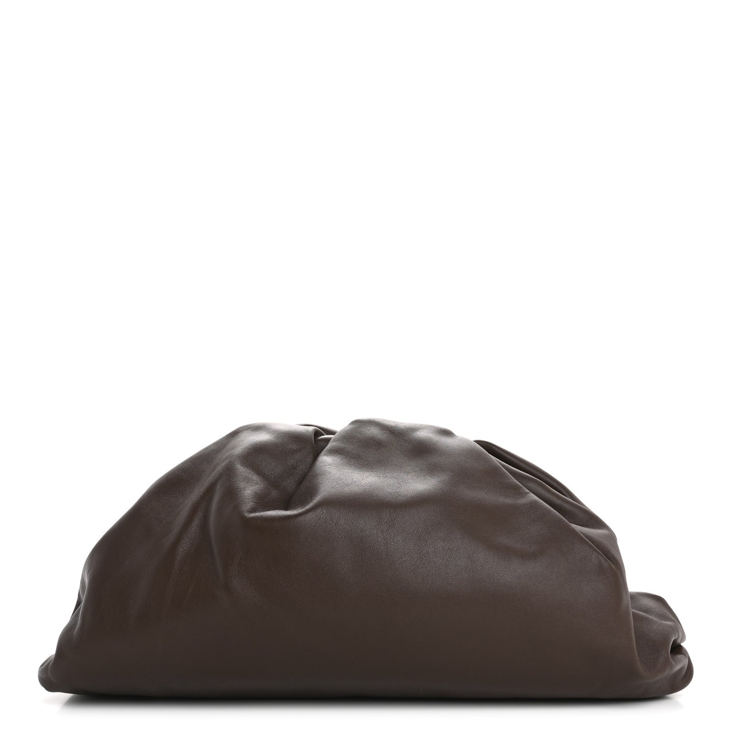 Smooth Butter Calf The Pouch Oversized Clutch Brownie