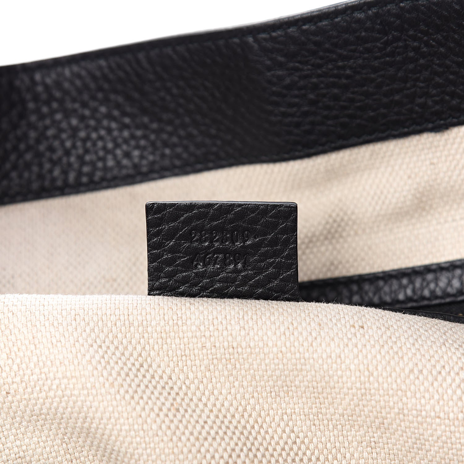 Gucci Pebbled Calfskin Medium Soho Shoulder Bag Black 7 of 10