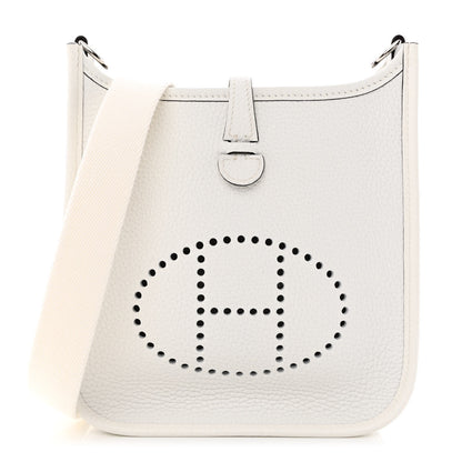 Hermes Taurillon Clemence Evelyne TPM New White 1 of 11