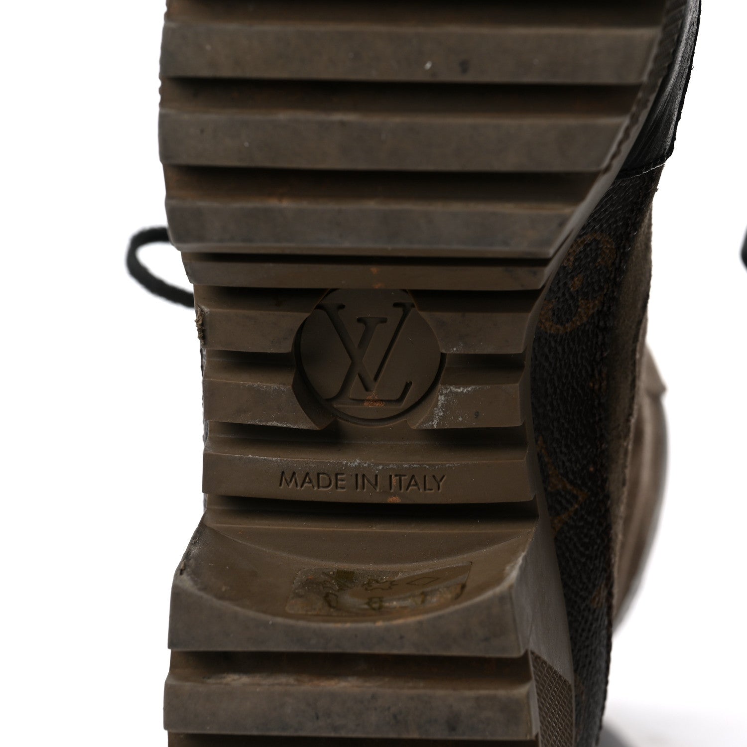 Louis Vuitton Suede Calfskin Monogram Laureate Platform Desert Boots 37 Taupe 6 of 7