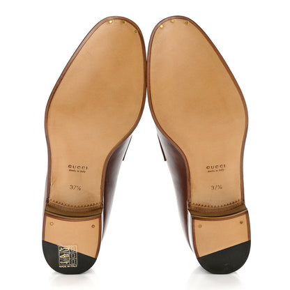 Gucci Calfskin Web Interlocking G Tassel Loafers 37.5 Indian Ebony 5 of 9
