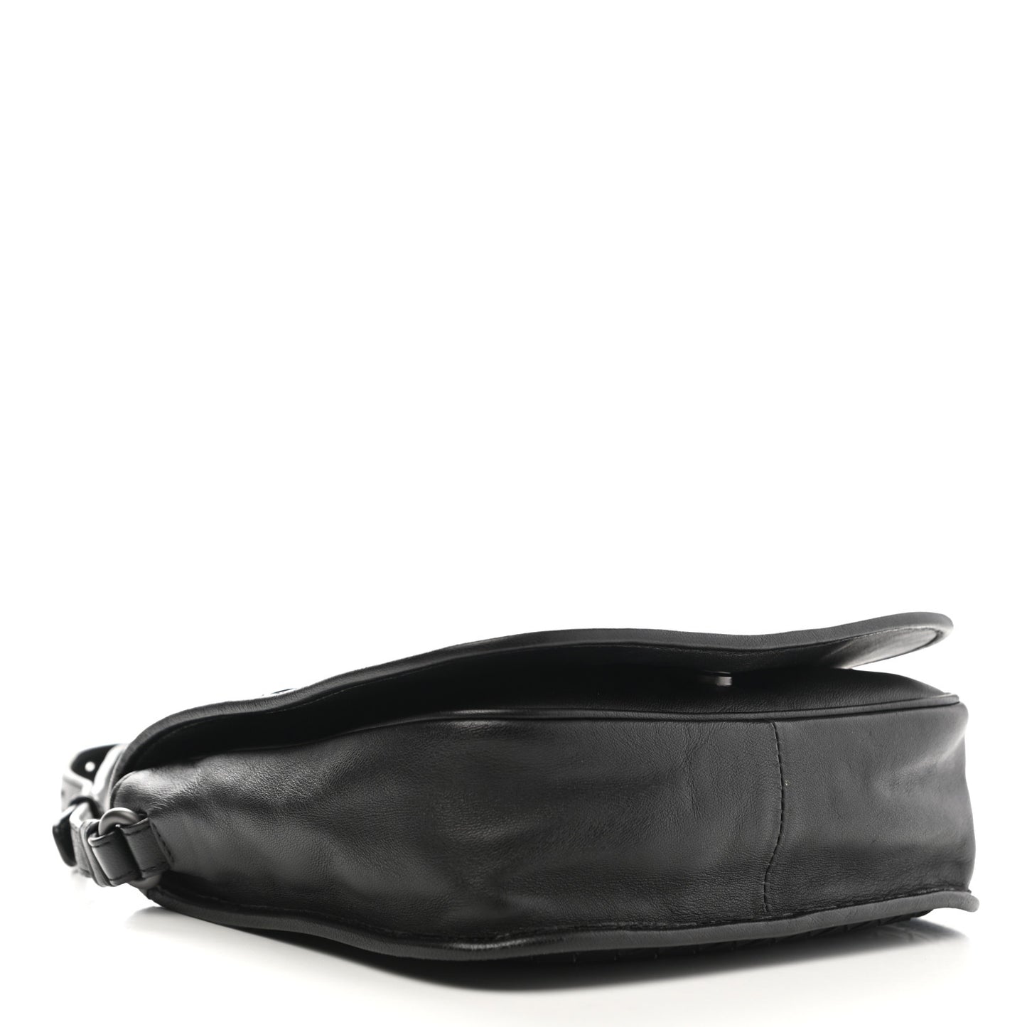 Nappa Intrecciato Flap Crossbody Black