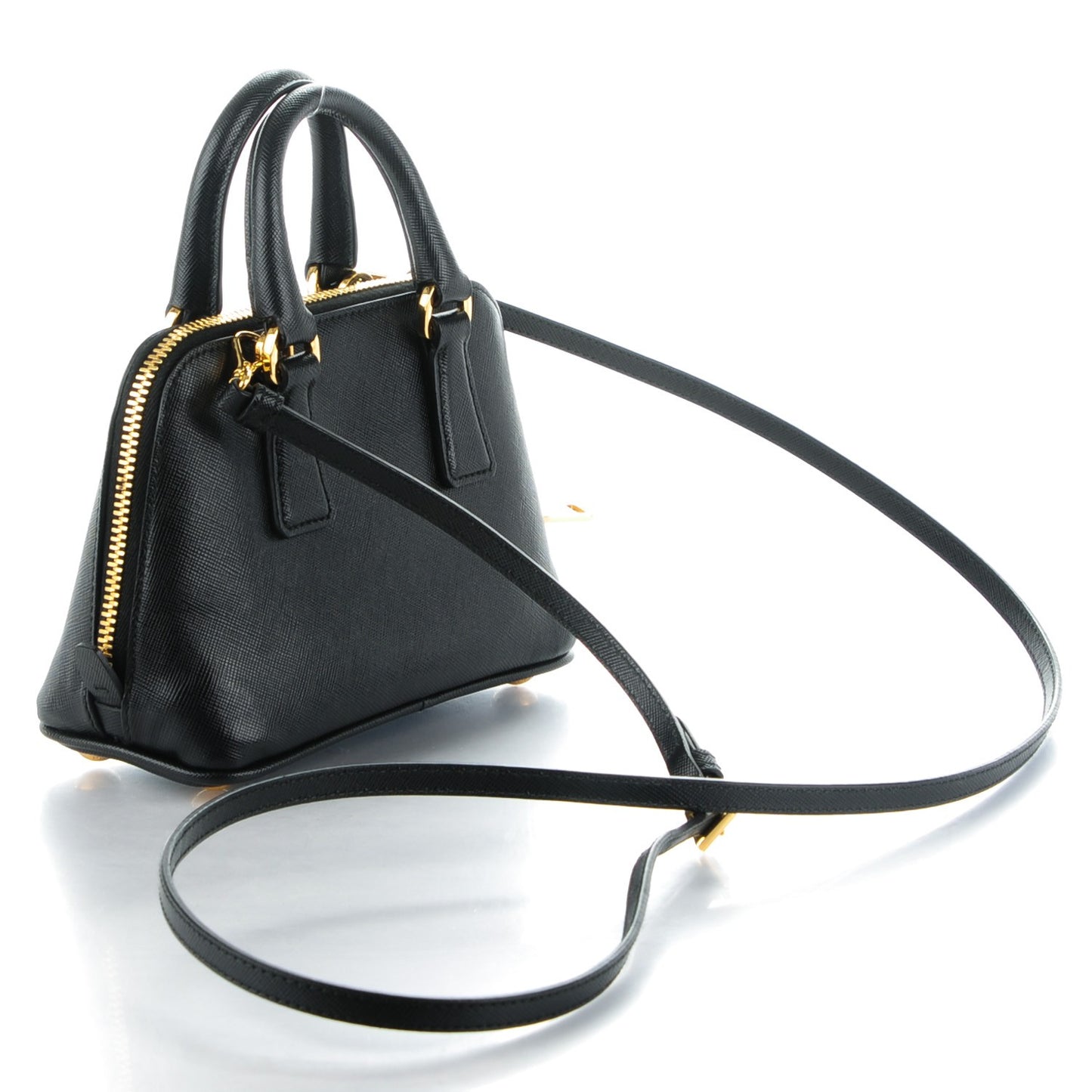 Saffiano Lux Mini Promenade Tote Black
