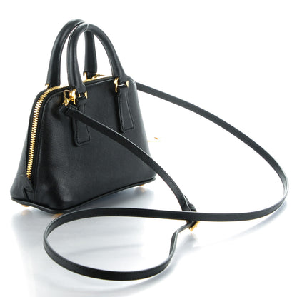 Prada Saffiano Lux Mini Promenade Tote Black 3 of 8