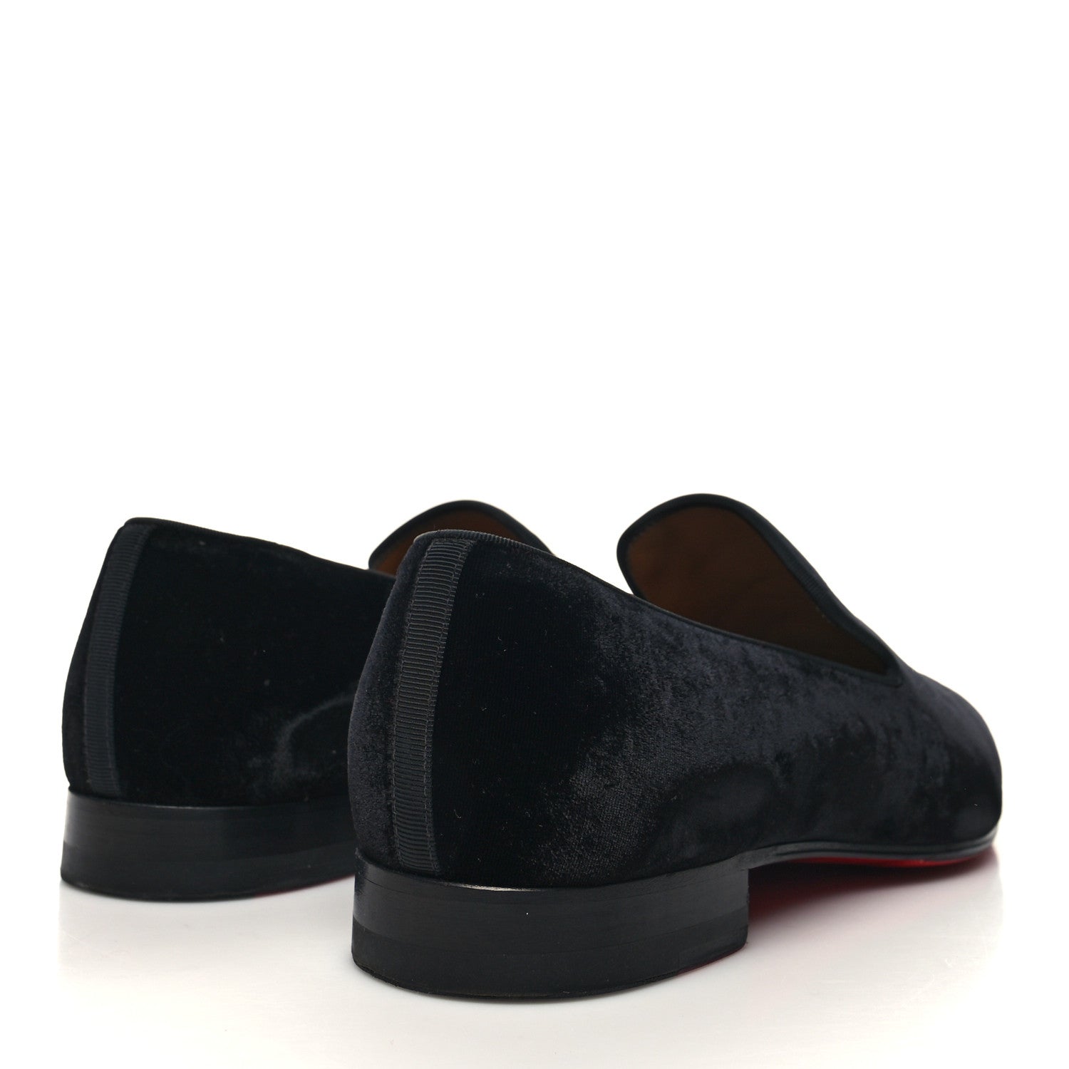 Christian Louboutin Velvet Mens Dandelion Flat Loafers 45 Black 4 of 8