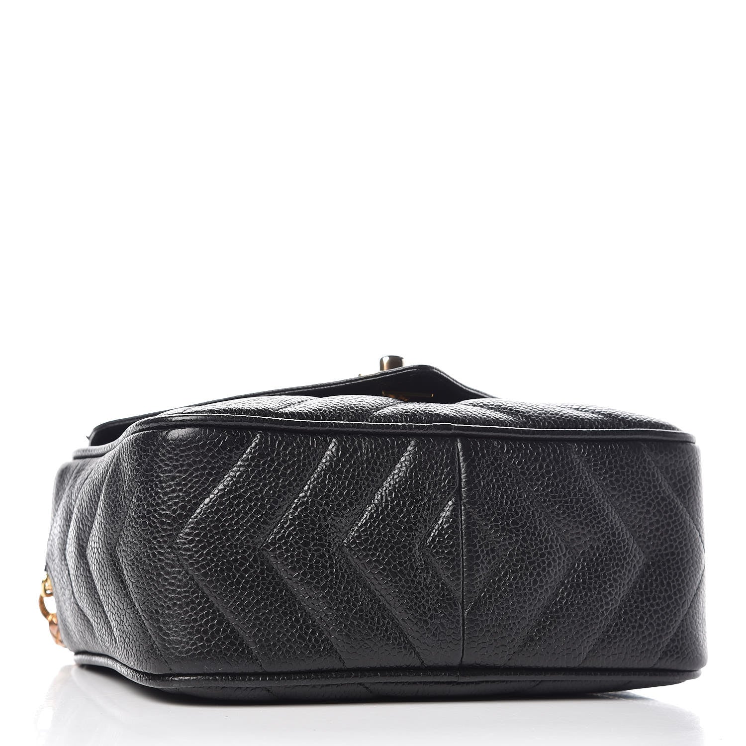 Chanel Caviar Chevron Quilted Tassel Camera Case Black 4 of 10