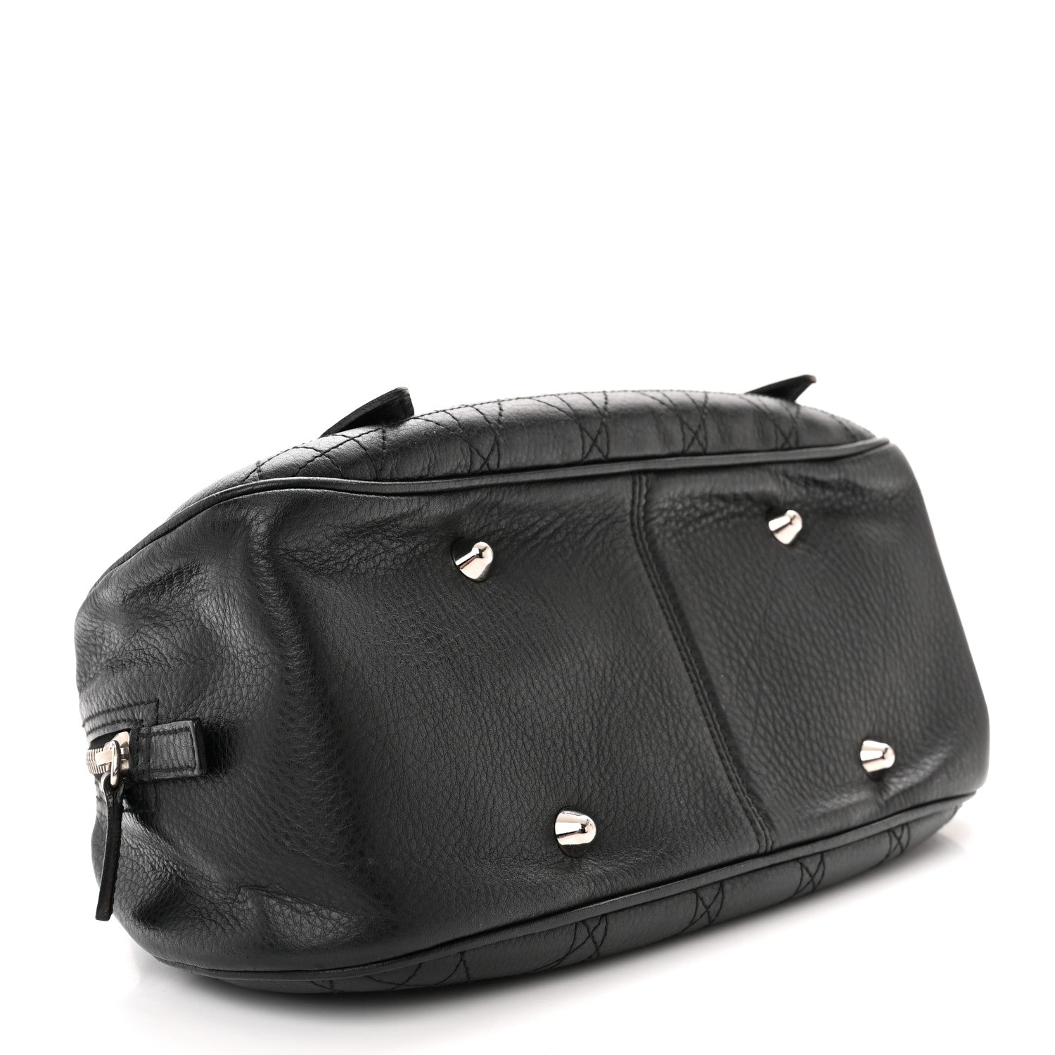 Christian Dior Deerskin Cannage Stitched Boston Black 4 of 14