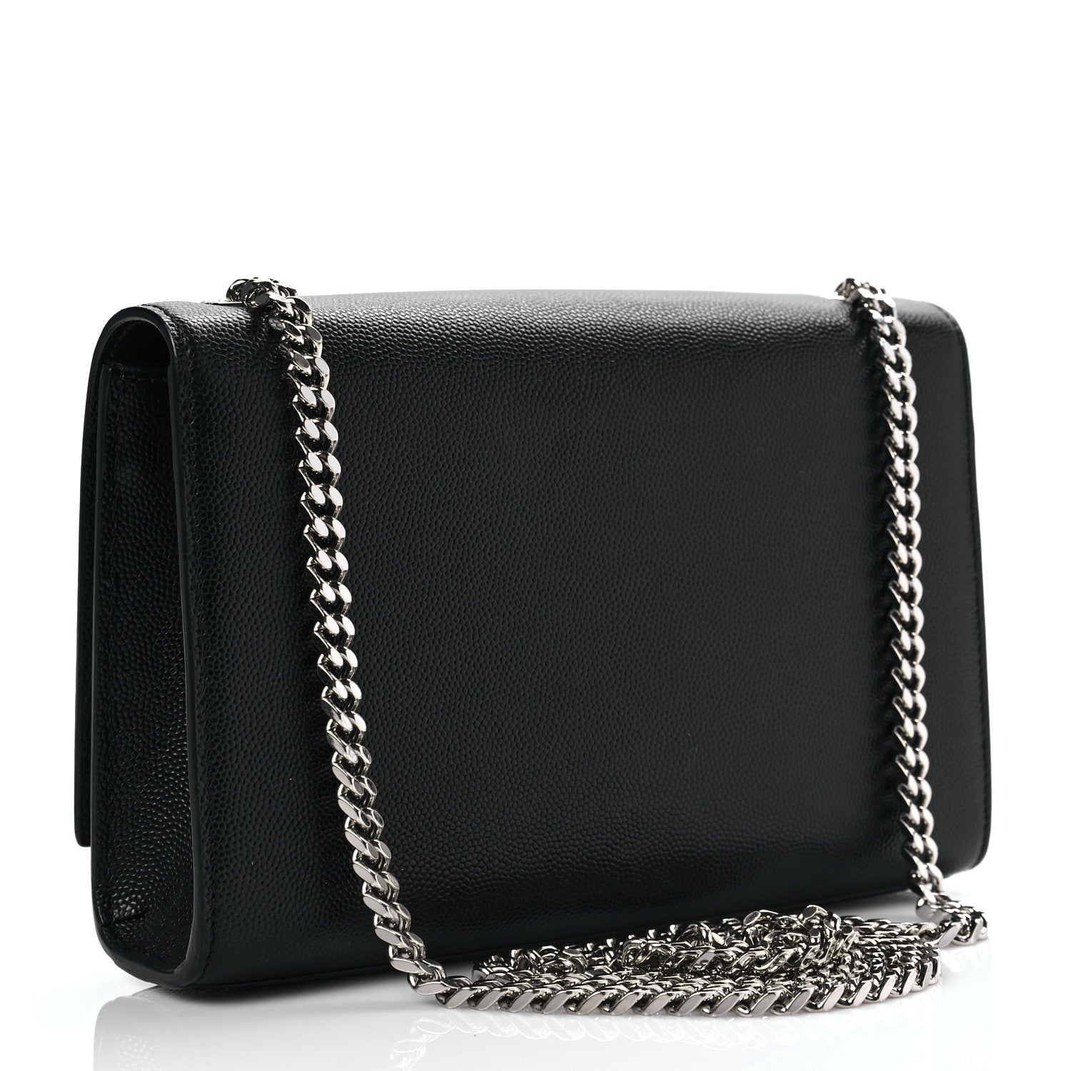 Saint Laurent Grain De Poudre Small Monogram Kate Satchel Black 3 of 10