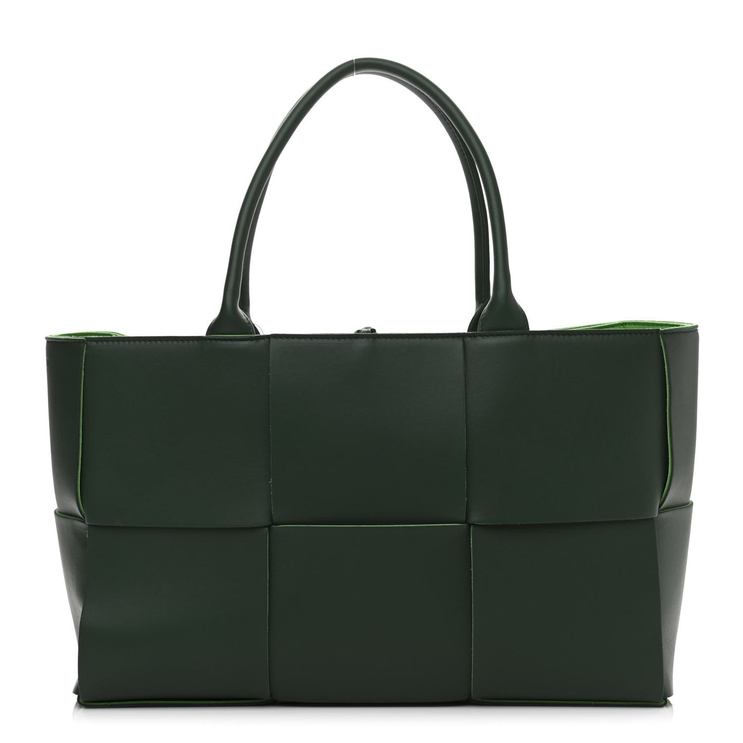 Calfskin Maxi Intrecciato Small Arco Tote Raintree