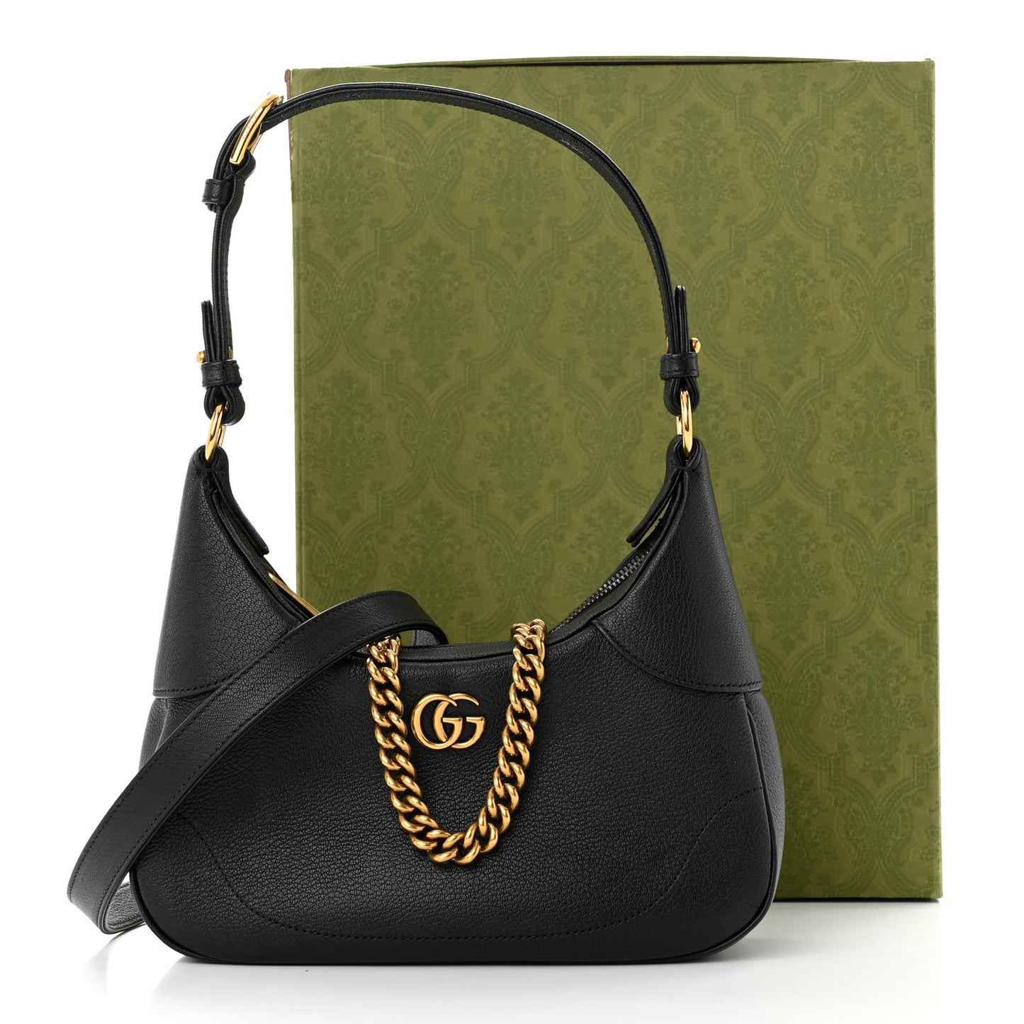 Goatskin Small Aphrodite Shoulder Bag Black