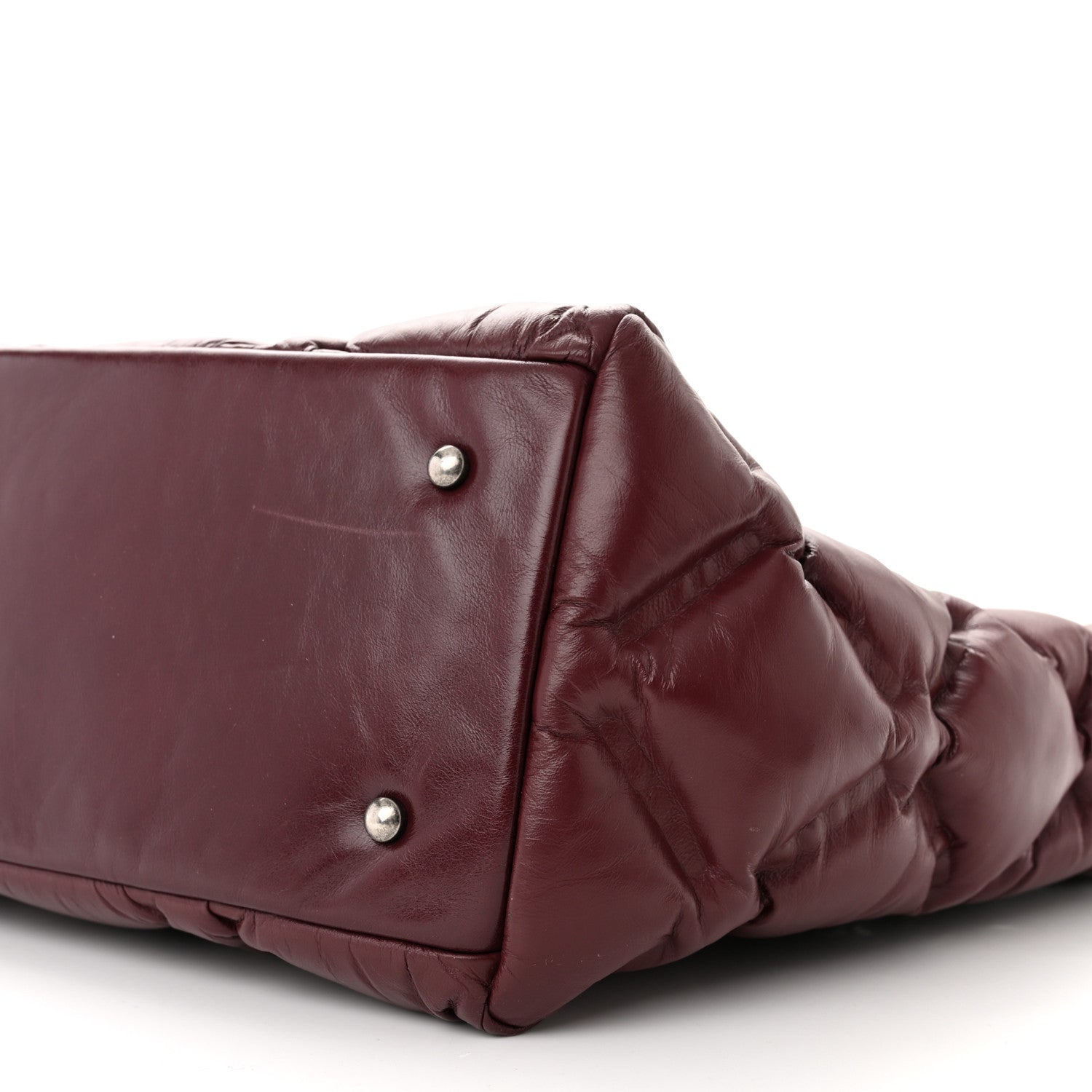 Chanel Calfskin Quilted Large Chesterfield Tote Burgundy 11 of 14