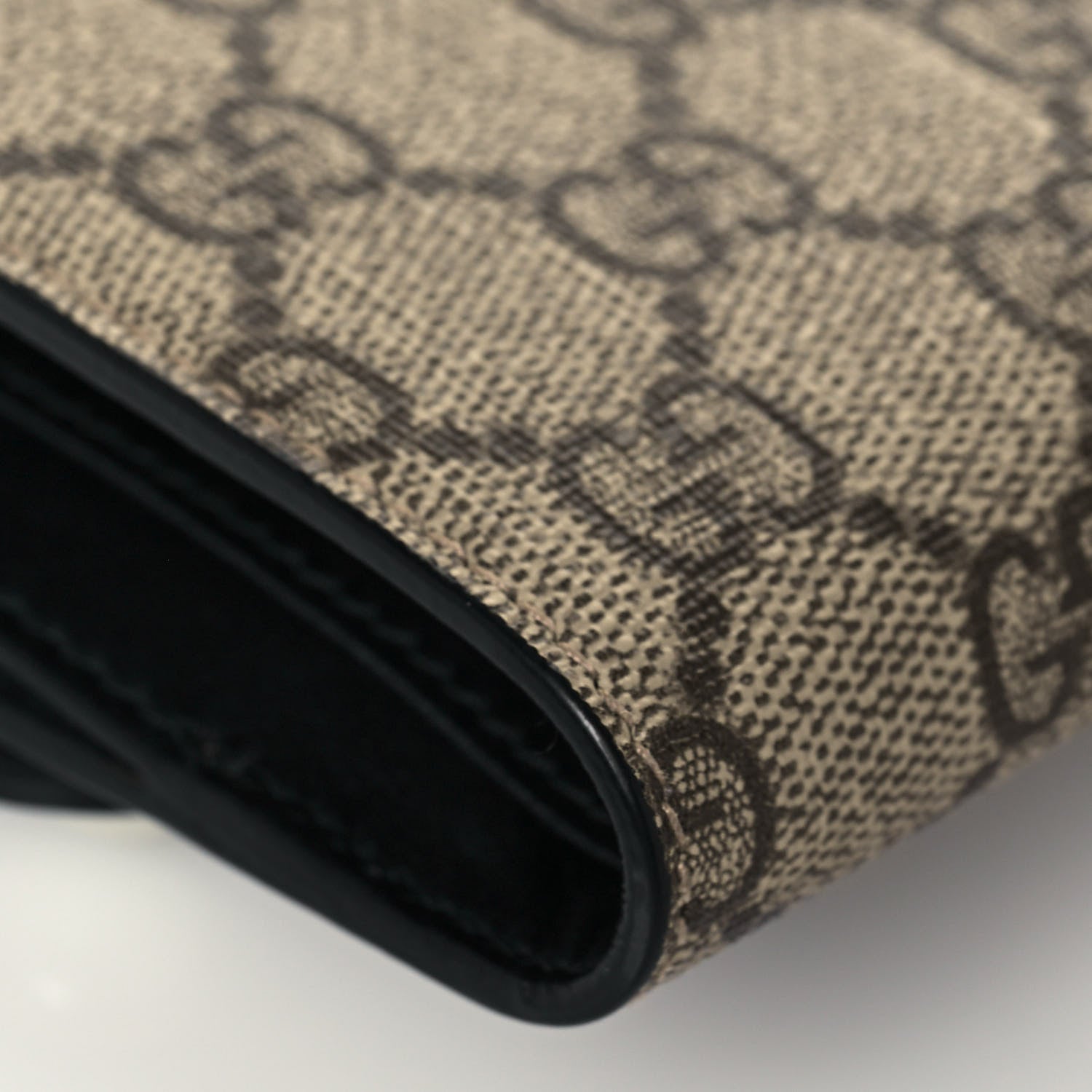 Gucci GG Supreme Monogram Pearl Studded French Wallet Black 11 of 13