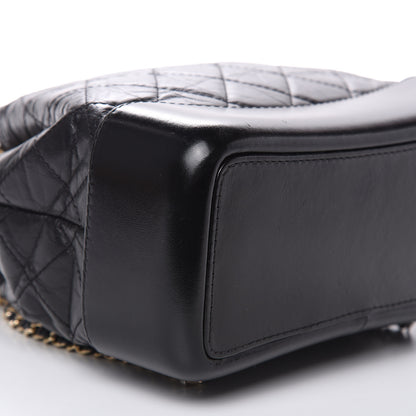 Chanel Aged Calfskin Quilted Small Gabrielle Backpack Black 8 of 11