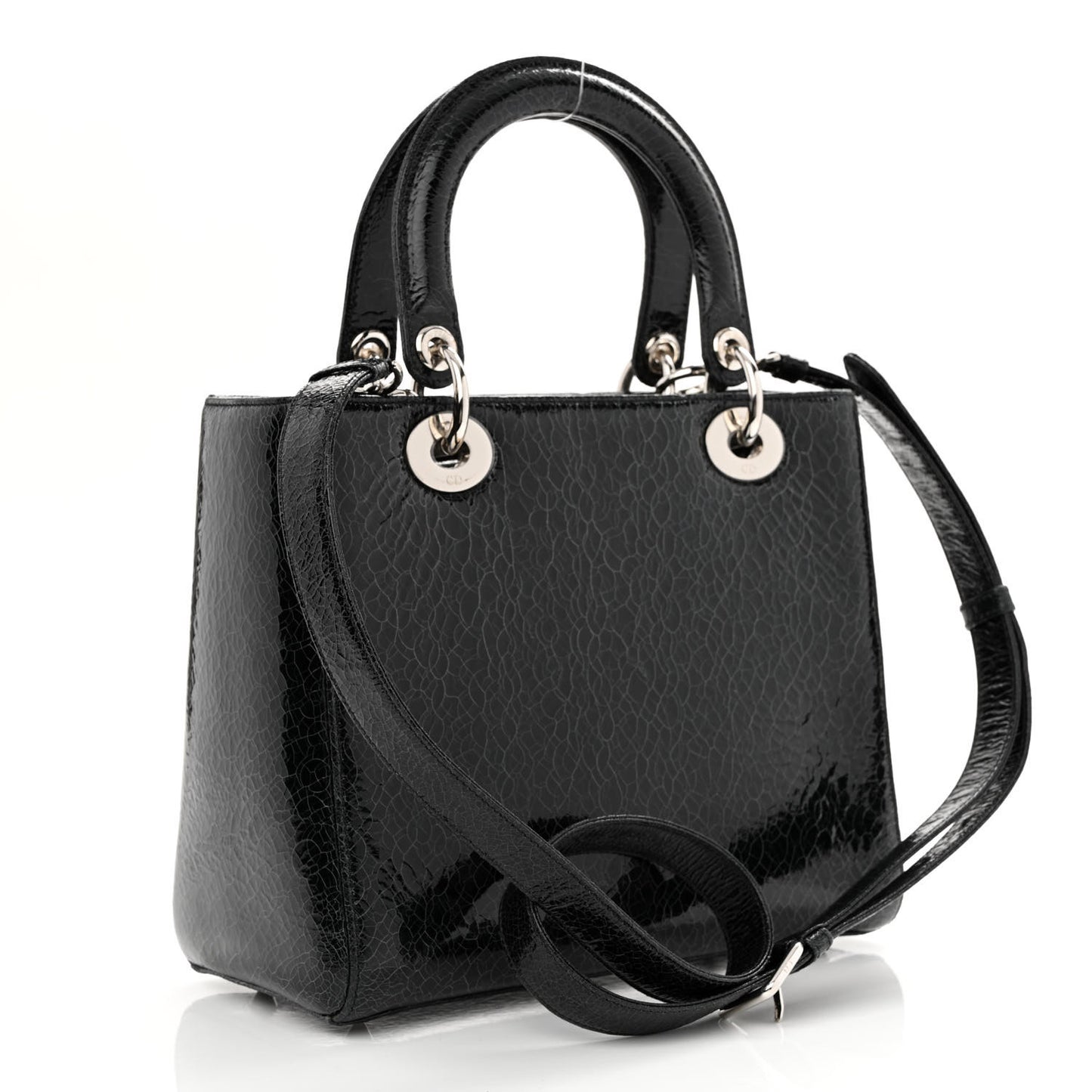 Ceramic Effect Deerskin Jeweled Swan Lady Dior Black