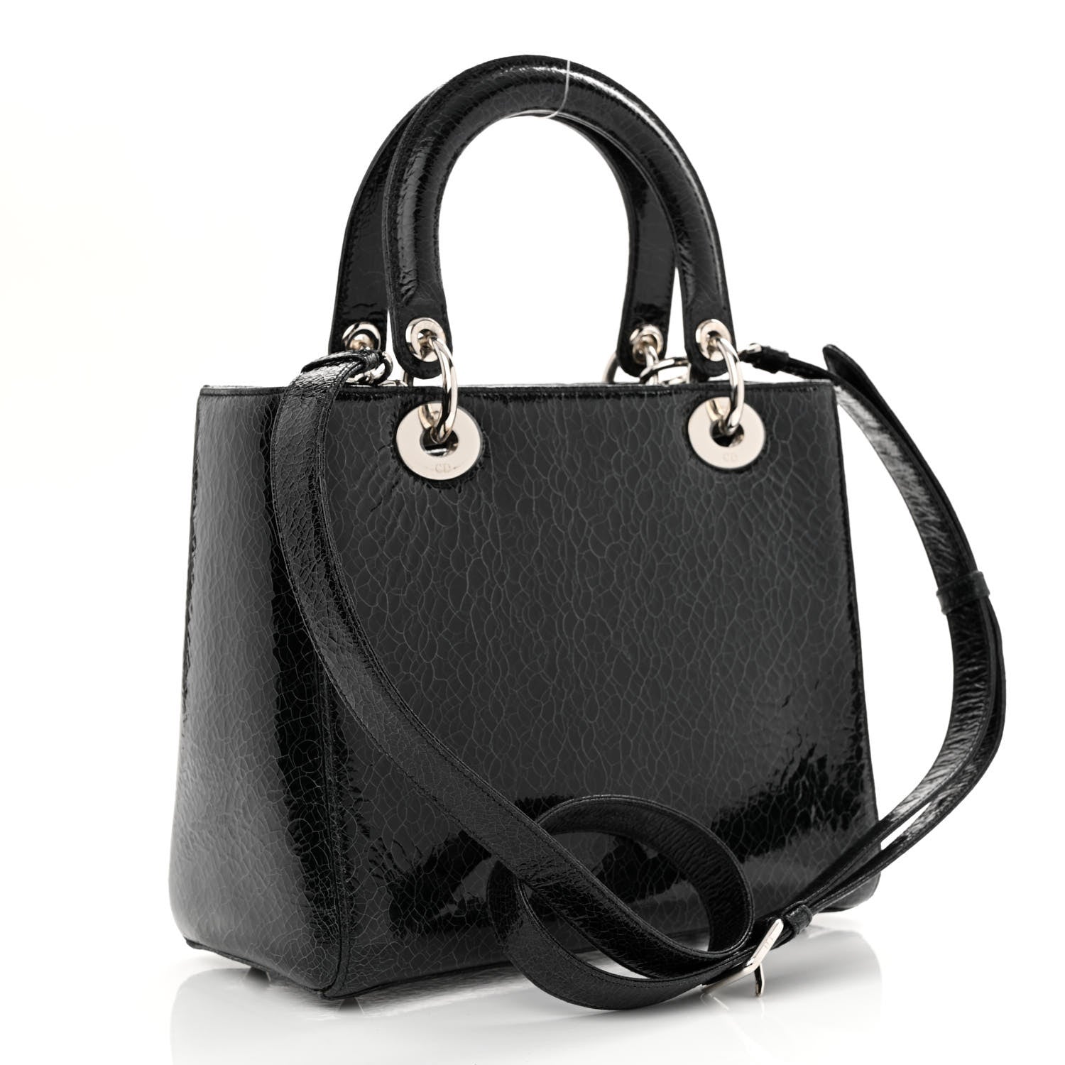 Christian Dior Ceramic Effect Deerskin Jeweled Swan Lady Dior Black 3 of 11