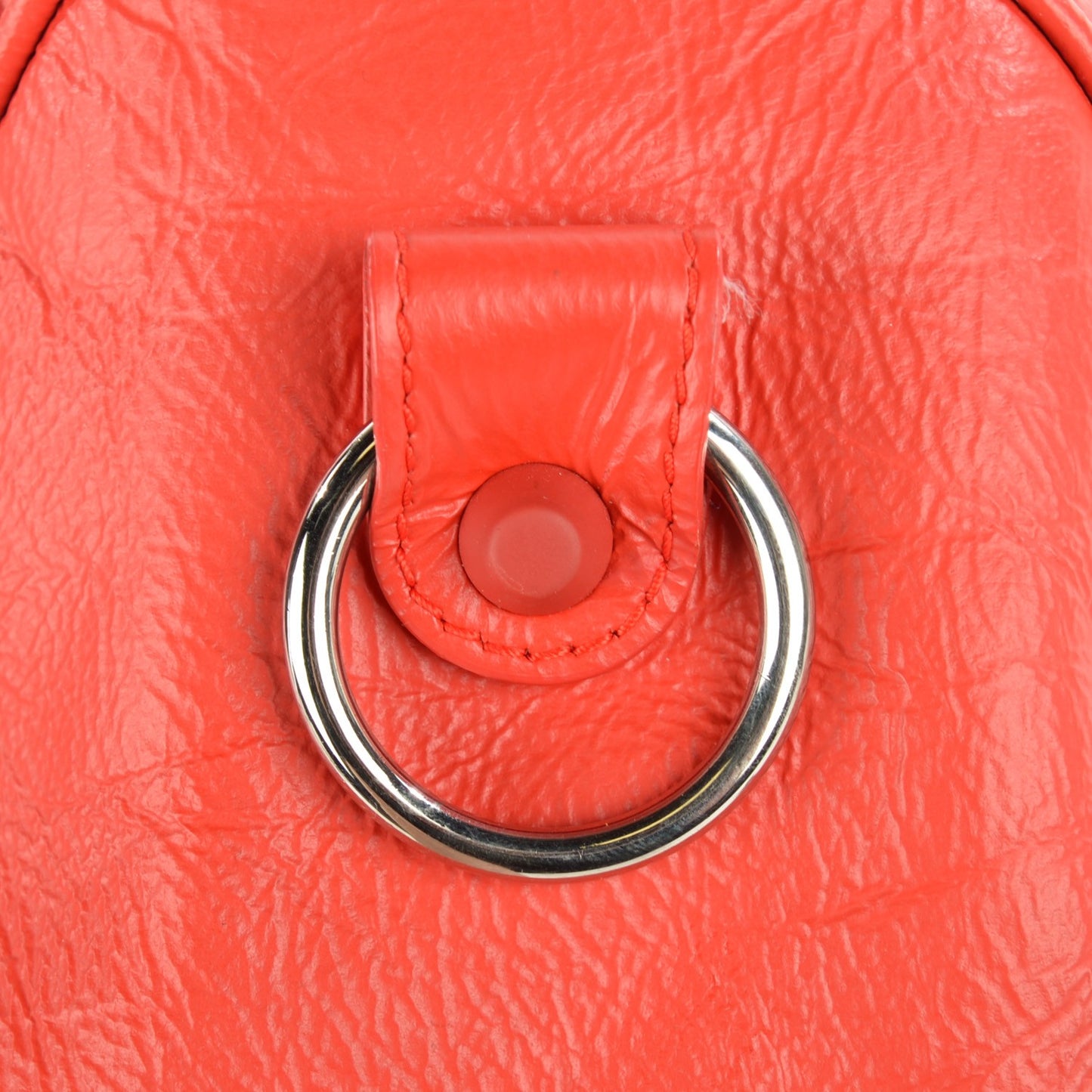 Matte Goatskin Rubber Covered Classic Hardware Mini Twiggy Rouge Coquelicot Rouge Braise