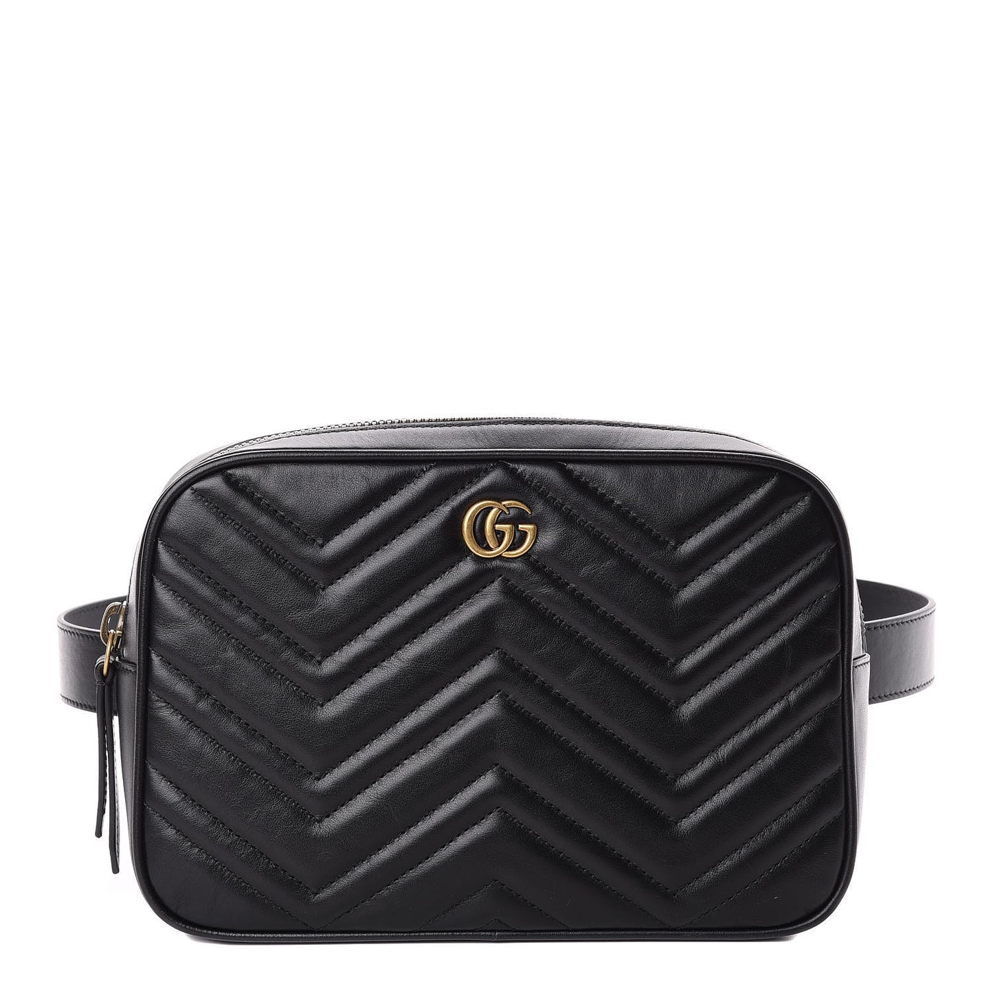 Calfskin Matelasse Mens GG Marmont Belt Bag 80 32 Black