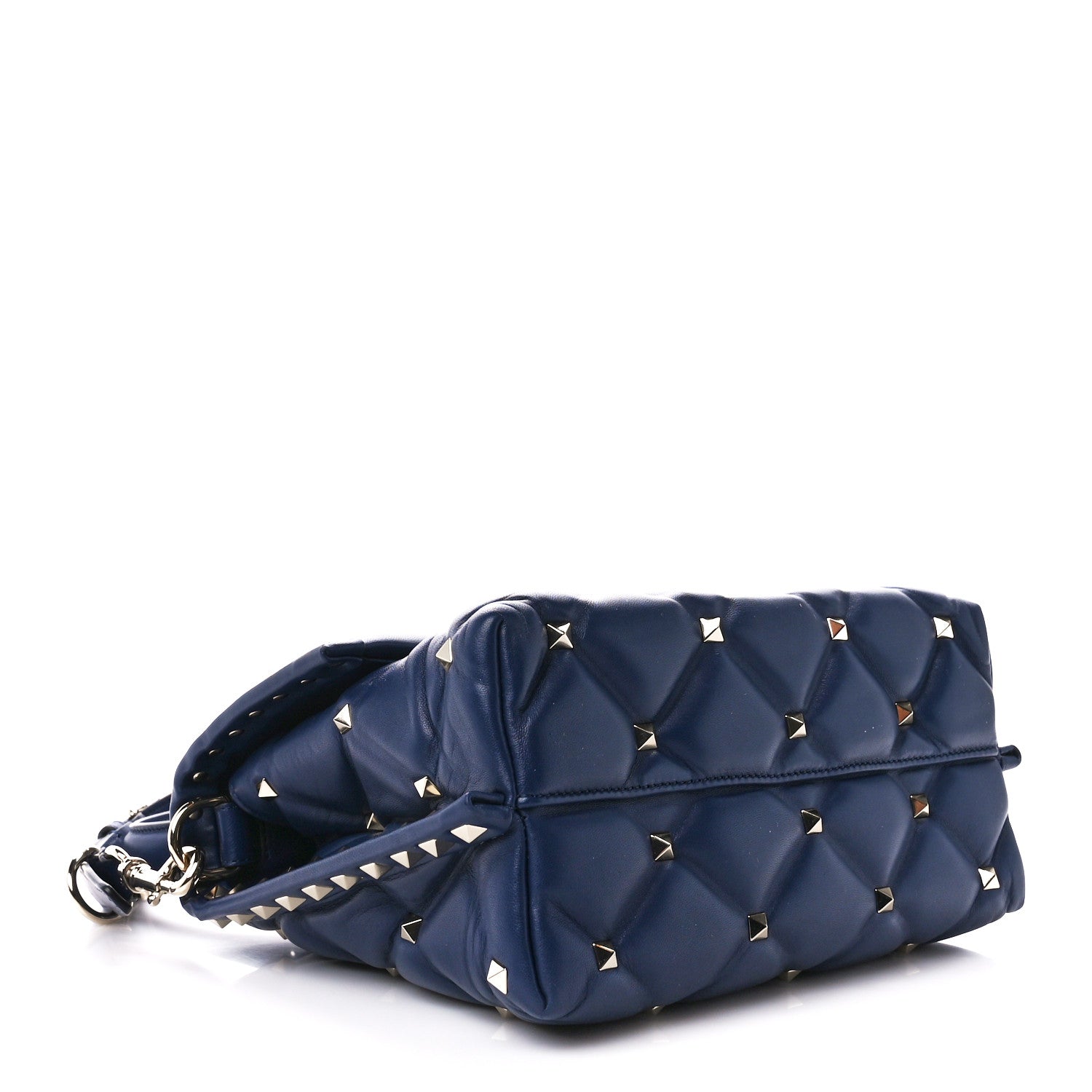 Valentino Garavani Lambskin VLTN Print Candystud Top Handle Bag Navy 4 of 11
