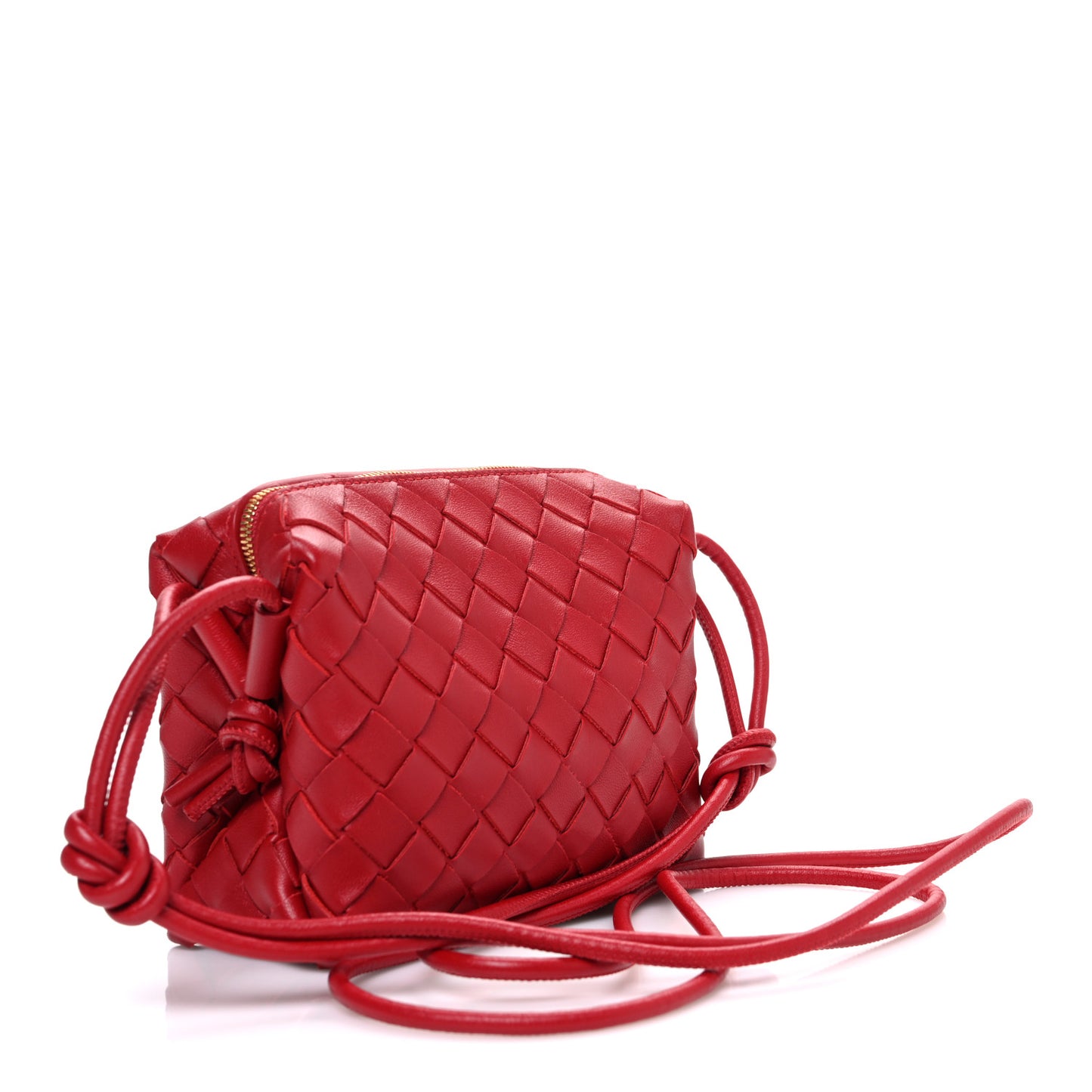 Nappa Intrecciato Mini Loop Camera Bag Apple Candy