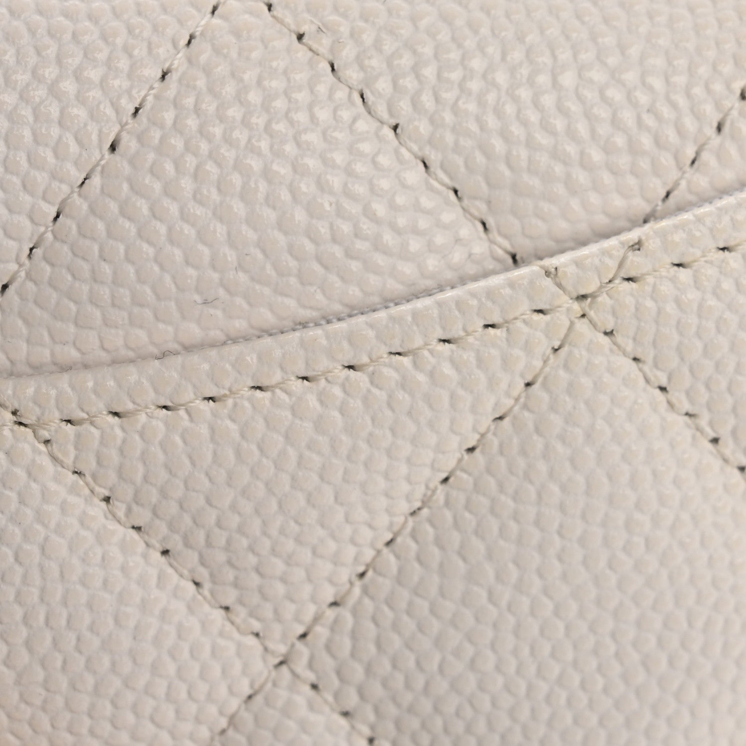Chanel Caviar Quilted Flap Card Holder On Chain White 14 of 15