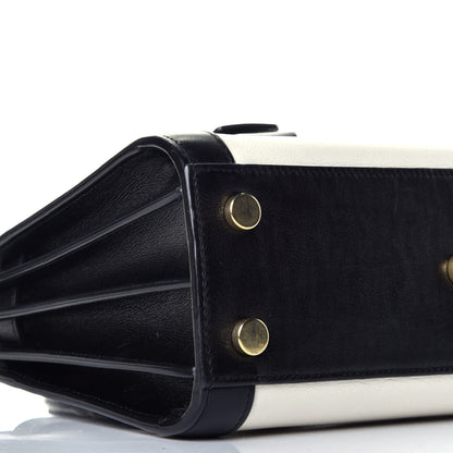 Saint Laurent Calfskin Bi-Color Nano Sac De Jour Porcellana Black 8 of 10