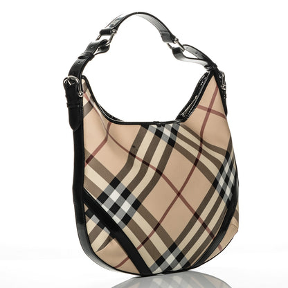 Burberry Supernova Check Large Larkin Hobo Black 3 of 8