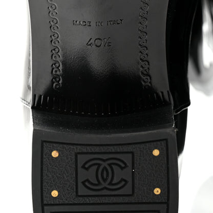 Chanel Patent CC Mid Calf Boots 40.5 Black 8 of 8