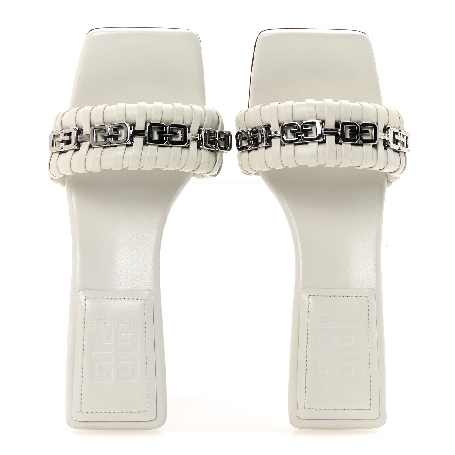 Givenchy Nappa G Woven 50mm Mules 35 Ivory 2 of 9