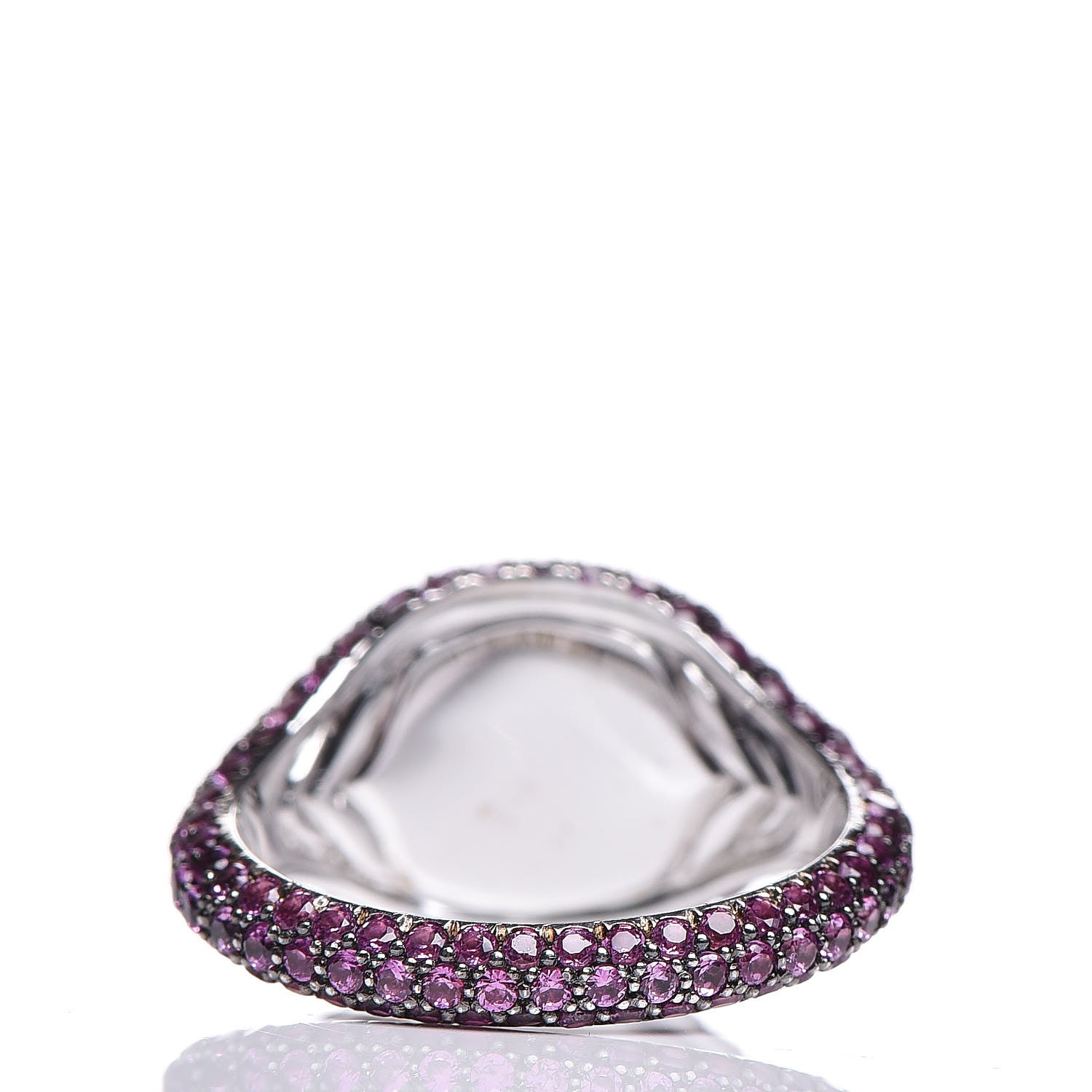 David Yurman 18K White Gold Rubies Petite Pavé Pinky Ring 46 3.75 4 of 5