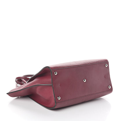 Fendi Vitello Dolce Marmol Shiny Nappa Petite 3Jours Tote Bordeaux 3 of 11