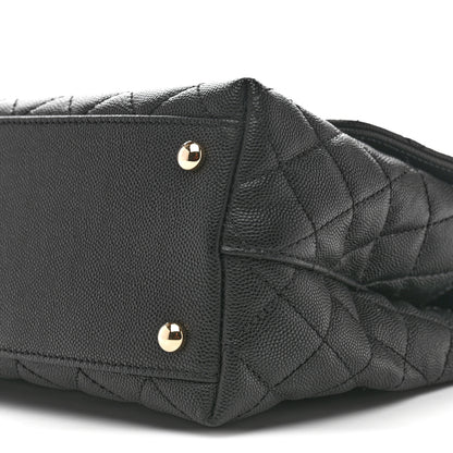 Chanel Caviar Quilted Small Coco Handle Flap Black 10 of 12