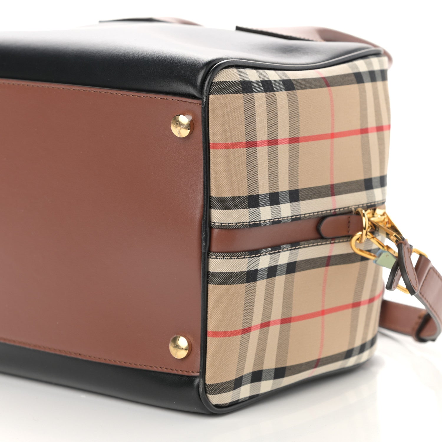 Burberry Smooth Calfskin Small Cube Bowling Bag Black 9 of 9