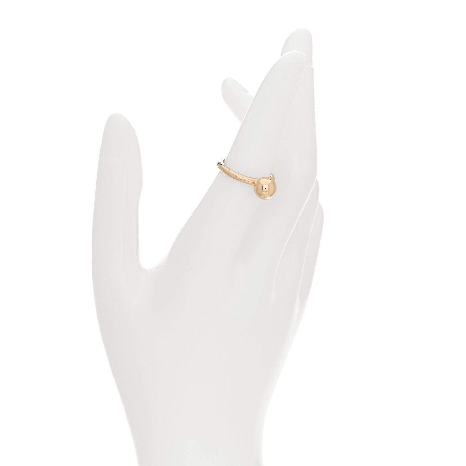 Tiffany 18K Yellow Gold 8mm Hardwear Ball Ring 52 6 2 of 6