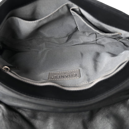 Chanel Calfskin Coco Pleats Messenger Flap Black 5 of 11