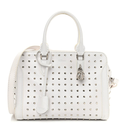 Alexander McQueen Calfskin Studded Padlock Tote White 1 of 14