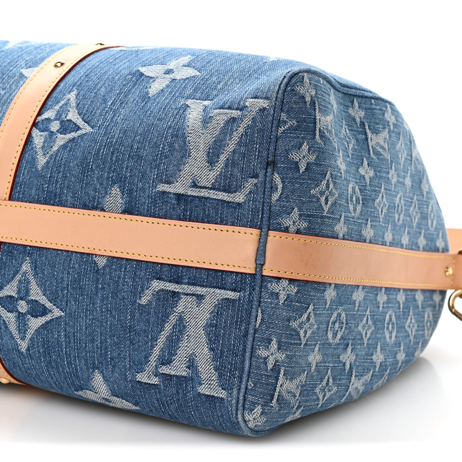 Louis Vuitton Denim Monogram New LV Remix Keepall Bandouliere 45 Blue 8 of 8