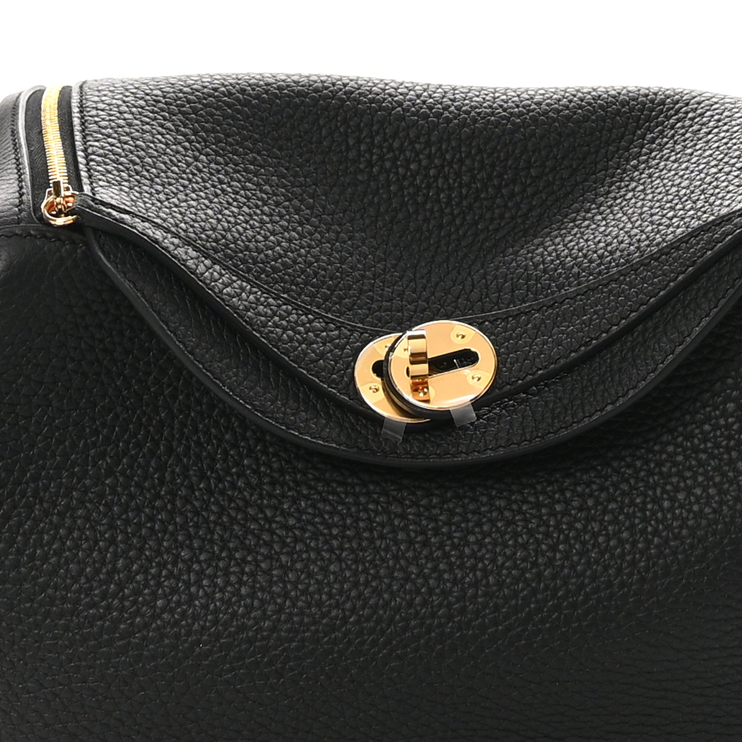 Hermes Taurillon Clemence Lindy 26 Black 8 of 11