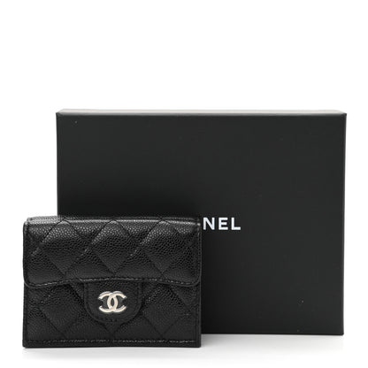 Chanel Caviar Quilted Compact Flap Wallet Black 9 of 9