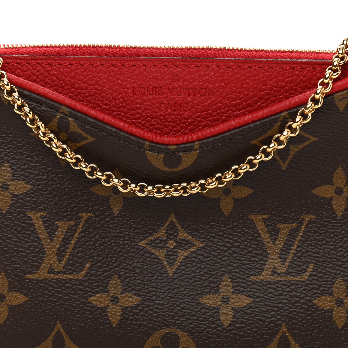 Monogram Pallas Clutch Cherry