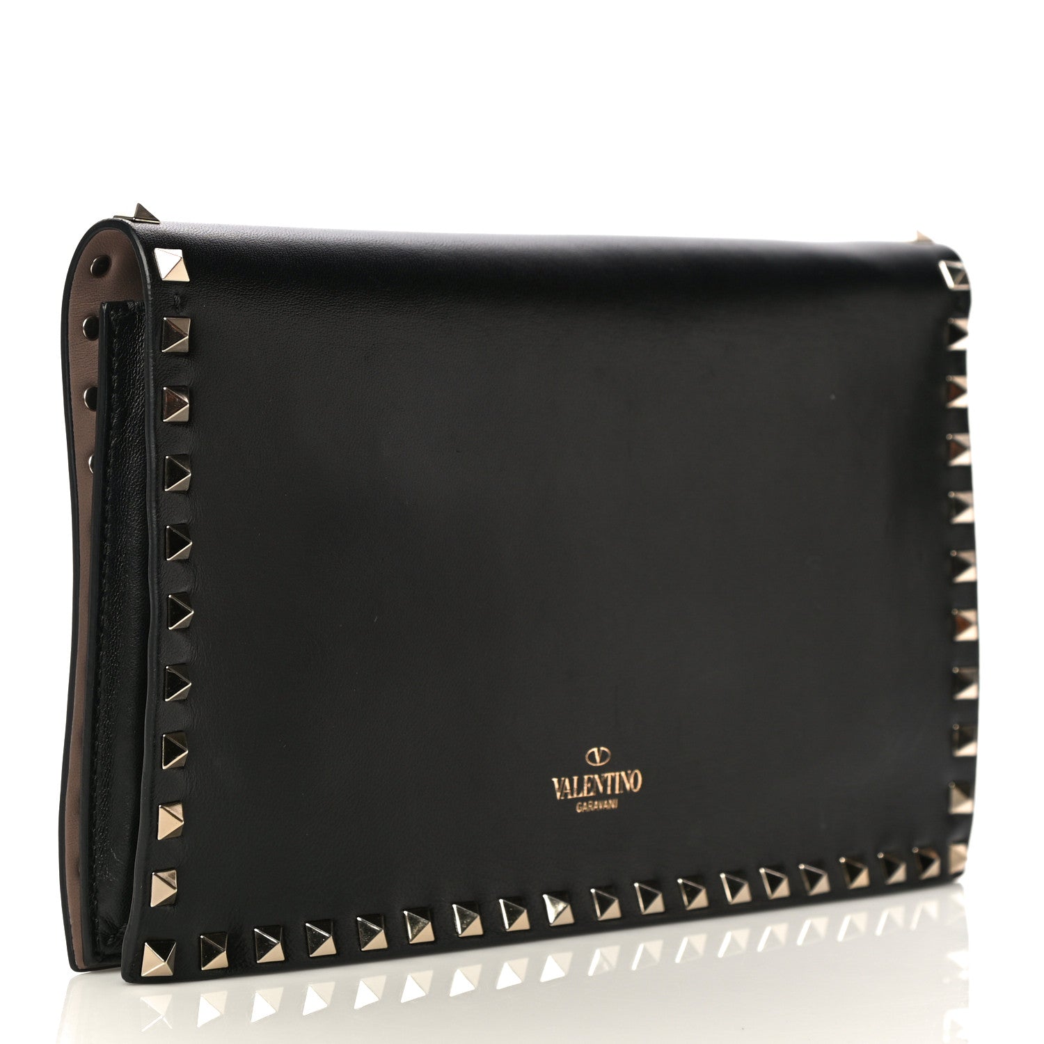 Valentino Garavani Nappa Rockstud Wristlet Clutch Black 4 of 19